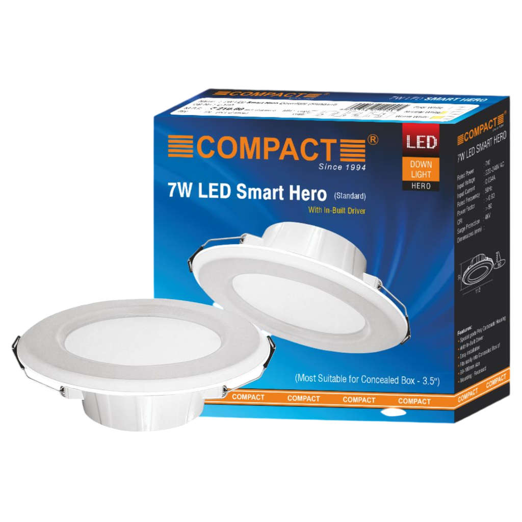 Compact Smart Hero Standard LED Downlight 7W Round L-199