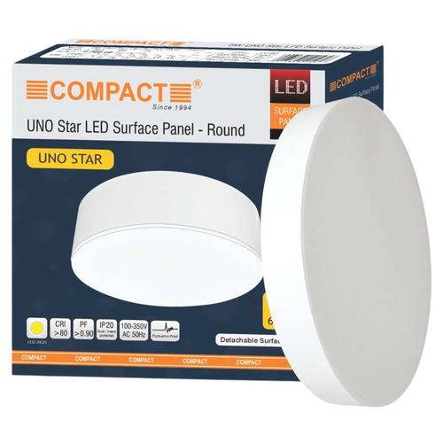 Compact Uno Star LED Surface Panel 24W Round L-252 