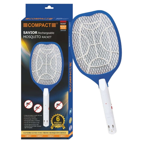 Compact Savior LED Rechargeable Mosquito Racket Bat 400mAH M-851 