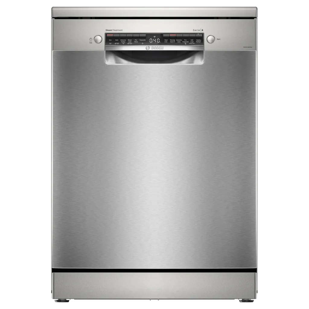 Bosch Series 6 Free Standing 15 Place Setting Dishwasher 60 cm Brushed Steel Anti-Fingerprint SMS6HMI01I 