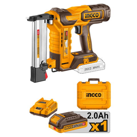 Ingco Cordless Crown Stapler Nailer 20 V CCSNLI6008 