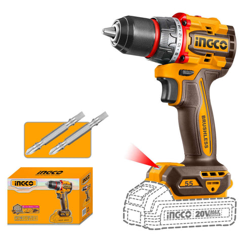 Ingco Cordless Brushless Compact Drill 20 V CDLI205581 