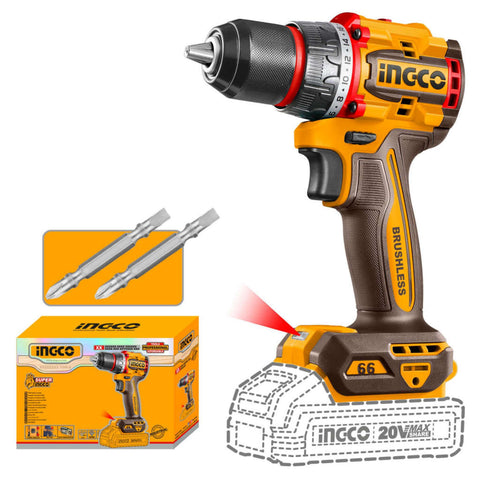 Ingco Cordless Brushless Compact Drill 20 V CDLI206681 