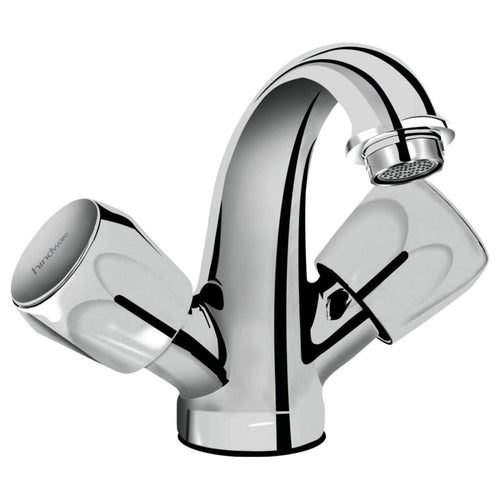 Hindware Classik Centre Hole Basin Mixer Brass With Chrome Finish F200014CP 
