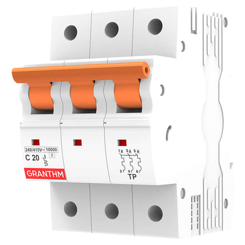 Granthm Connect Series Three Pole MCB 6-32 Amps GMC 6004 