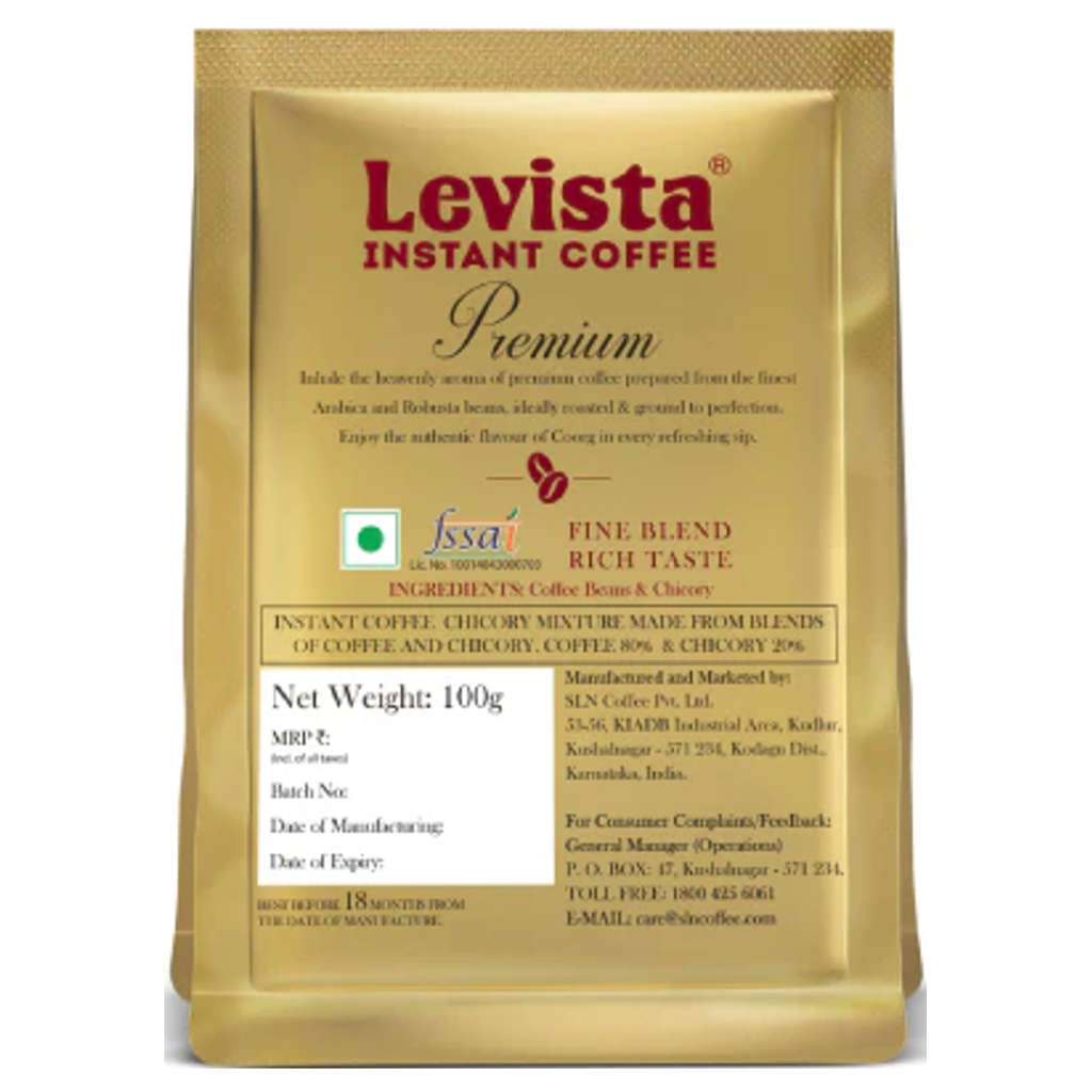 Levista Premium Instant Coffee 100 Gram Pouch