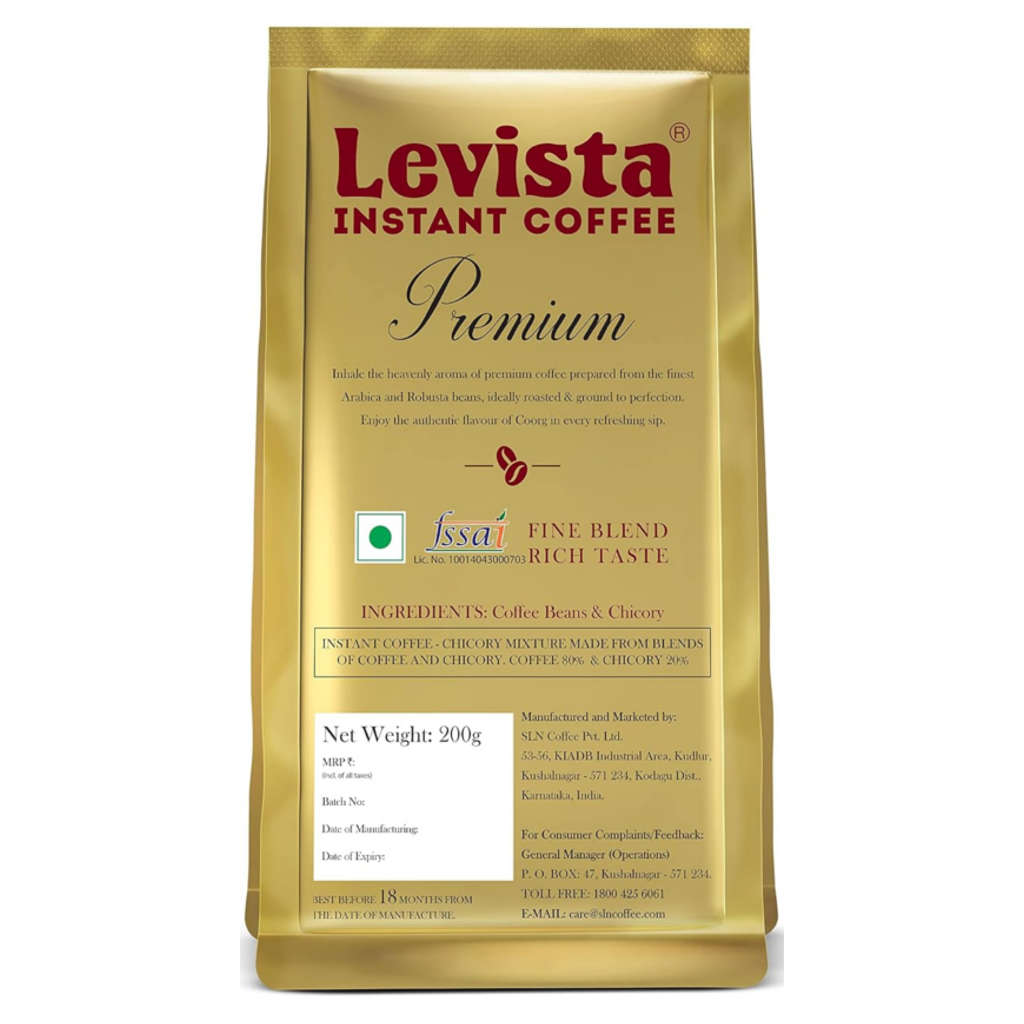Levista Premium Instant Coffee 200 Gram Pouch