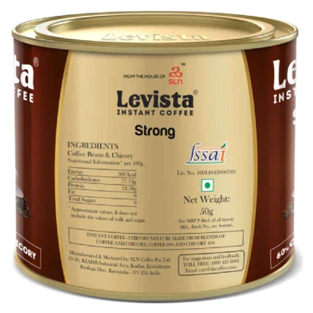 Levista Strong Instant Coffee 50 Gram Can