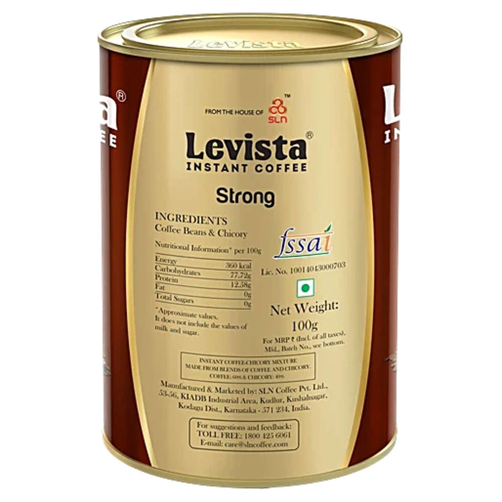 Levista Strong Instant Coffee 100 Gram Can