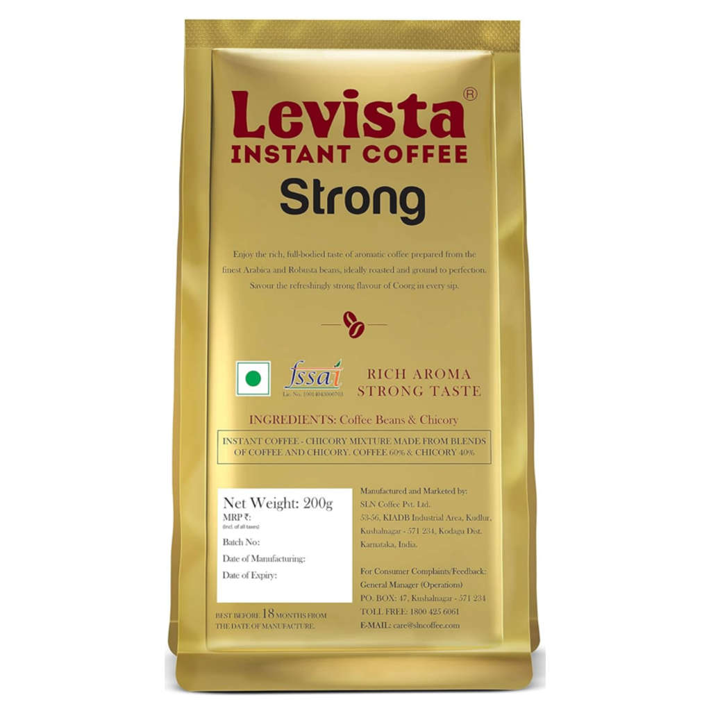 Levista Strong Instant Coffee 200 Gram Pouch