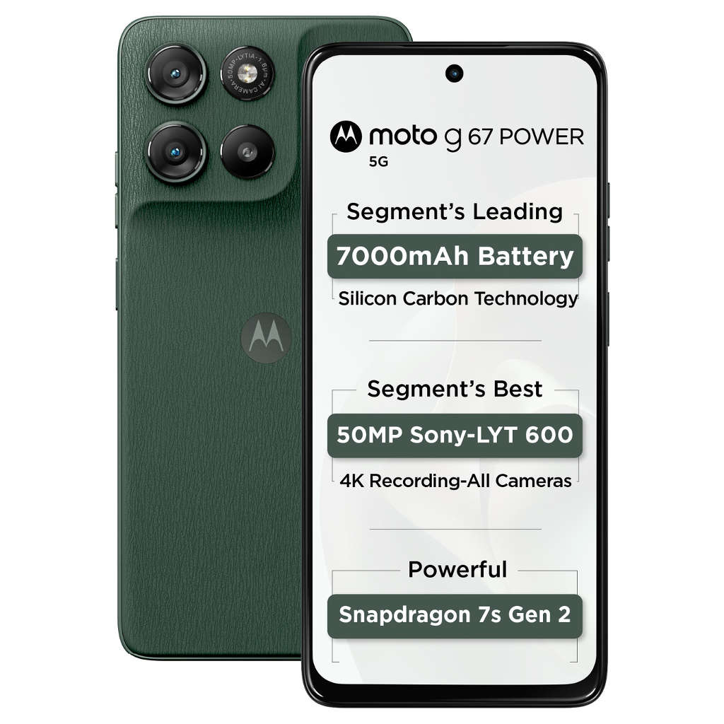 Motorola g67 Power Smartphone 8GB RAM 128GB Storage Pantone Cilantro 