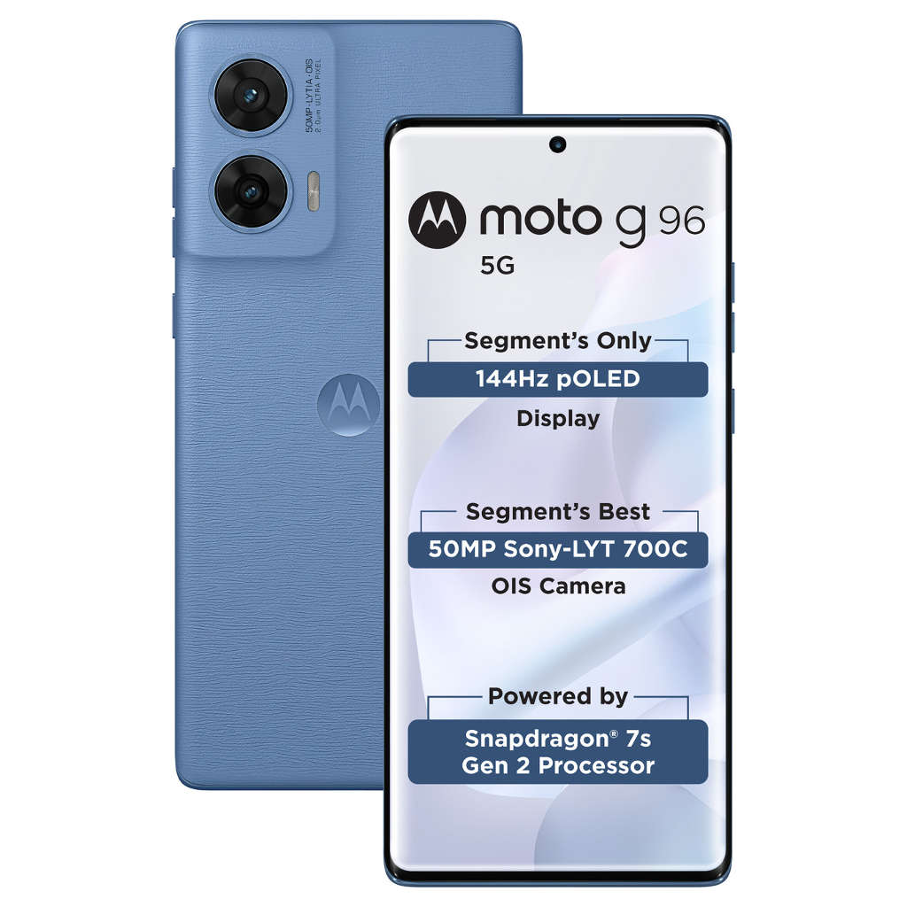 Motorola g96 5G Smartphone 8GB RAM 128GB Storage Pantone Ashleigh Blue 