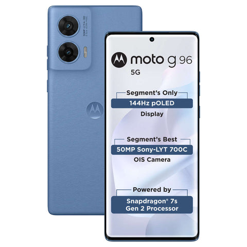 Motorola g96 5G Smartphone 8GB RAM 128GB Storage Pantone Ashleigh Blue 
