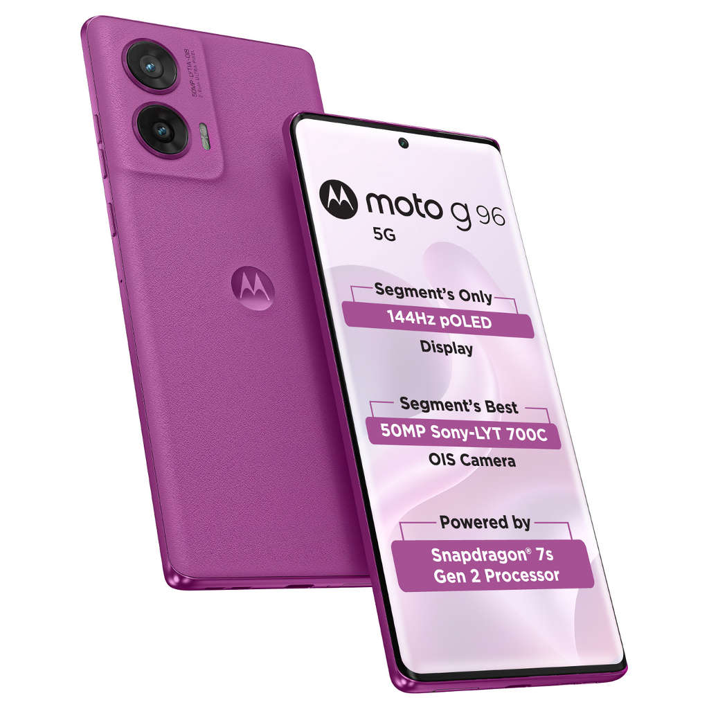 Motorola g96 5G Smartphone 8GB RAM 256GB Storage Pantone Cattleya Orchid