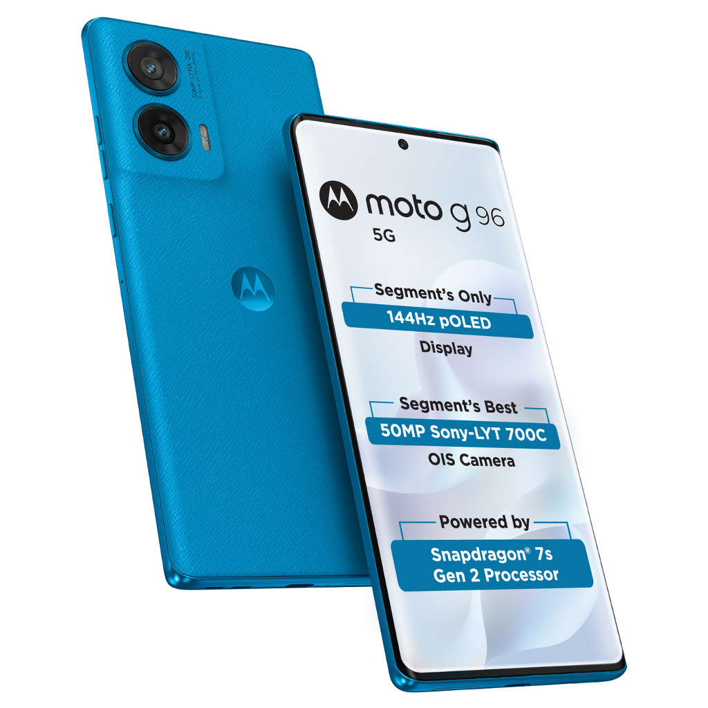Motorola g96 5G Smartphone 8GB RAM 256GB Storage Pantone Dresden Blue