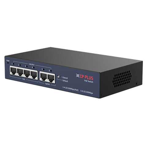 CP Plus 6 Ports PoE Switch With 4 PoE & 2 Uplink Ports CP-UNW-HPU4H2-48 