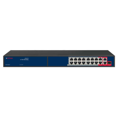 CP Plus 16EP+2G+1SFP AI PoE Switch CP-ANW-HP16G2F1-N30 