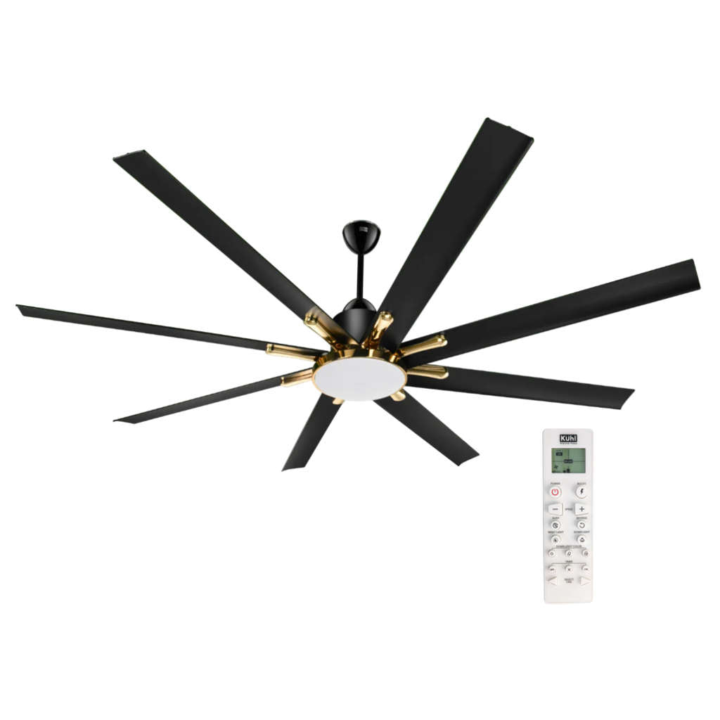 Kuhl Polariz Gold 72 BLDC Ceiling Fan With Remote 1800 mm Black 