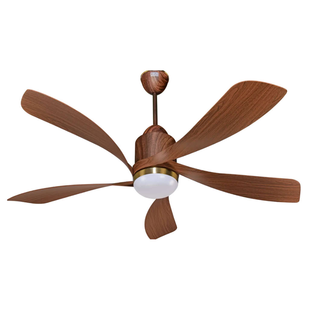 Kuhl Luxus Twist BLDC Underlight Ceiling Fan 1300 mm Teak Wood 