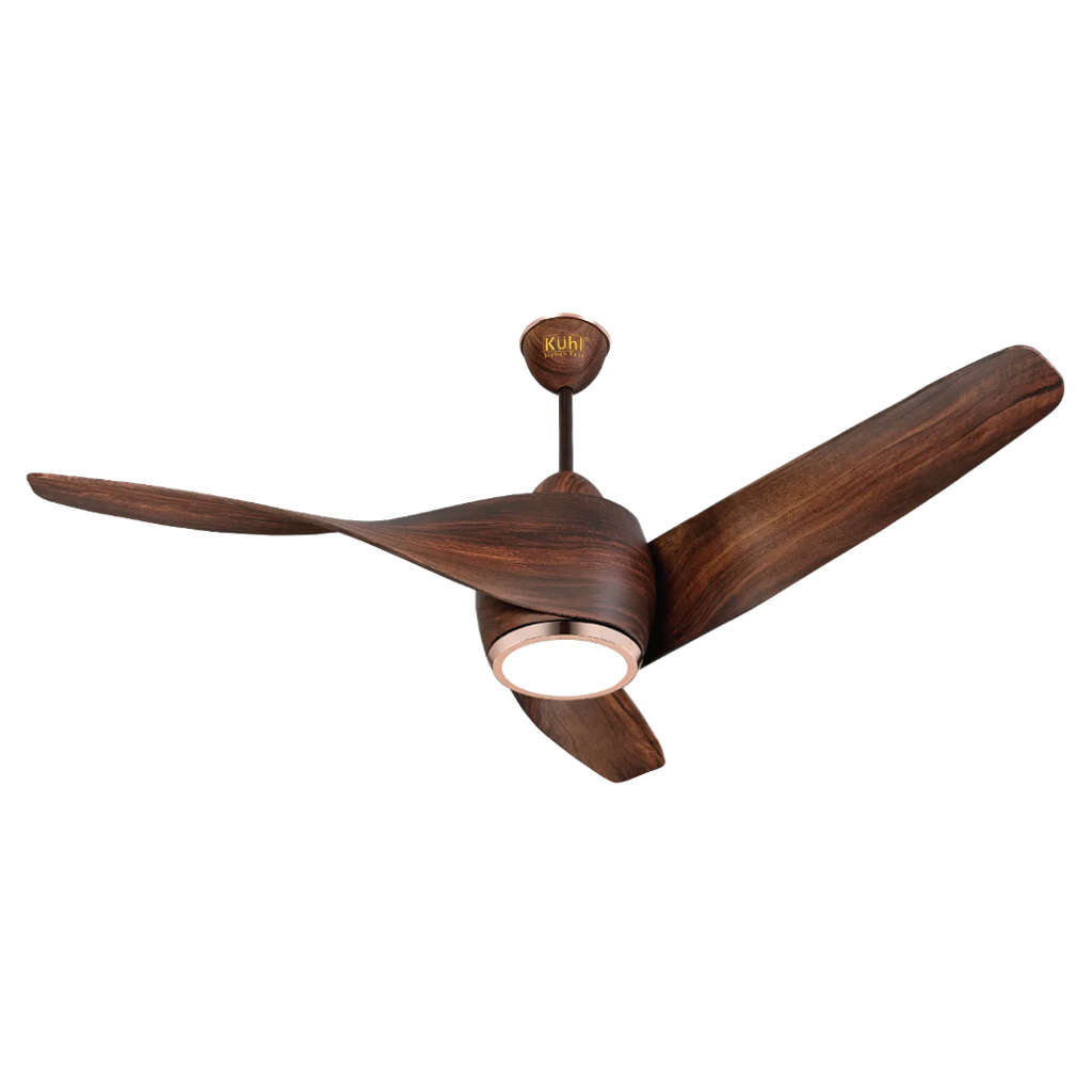Kuhl Twist L3 BLDC Ceiling Fan With Remote 1320 mm Teak Wood 