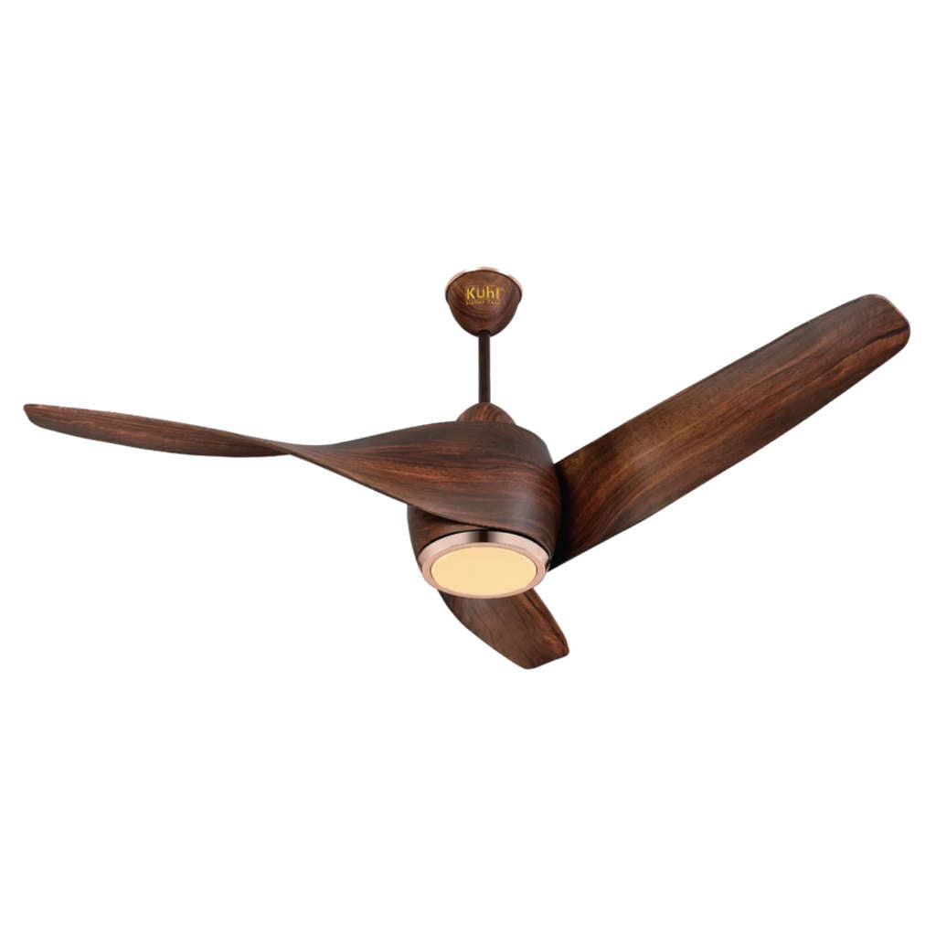 Kuhl Twist L3 BLDC Ceiling Fan With Remote 1320 mm Teak Wood
