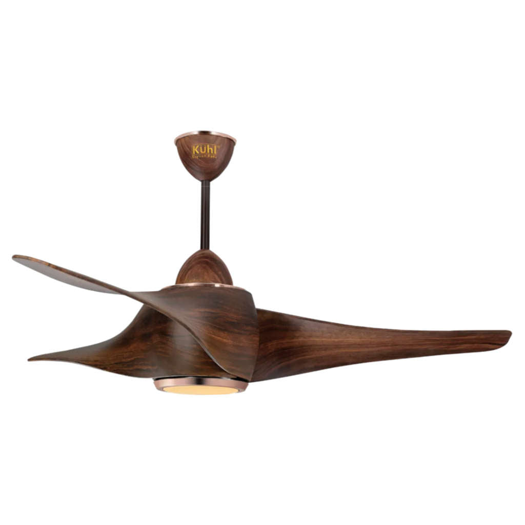 Kuhl Twist L3 BLDC Ceiling Fan With Remote 1320 mm Teak Wood
