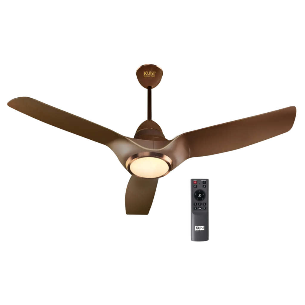 Kuhl Meridian M1 BLDC Underlight Ceiling Fan With Remote 1200 mm Brown 