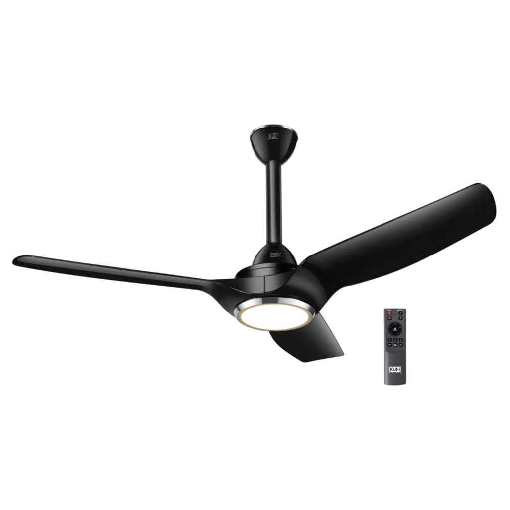Kuhl Meridian M1 BLDC Underlight Ceiling Fan With Remote 1200 mm Black 