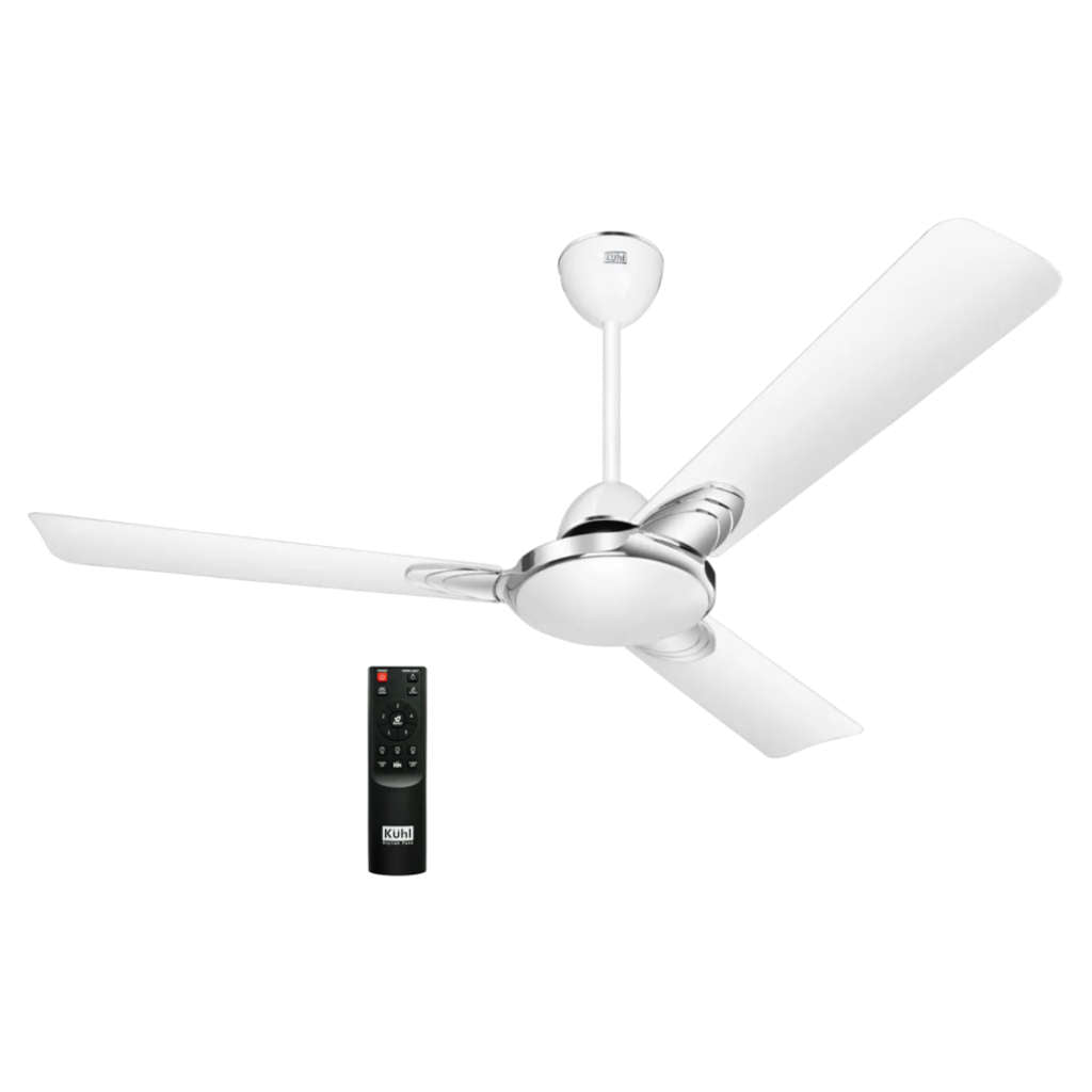 Kuhl Brise Star E3 BLDC Ceiling Fan With Remote 1200 mm White 
