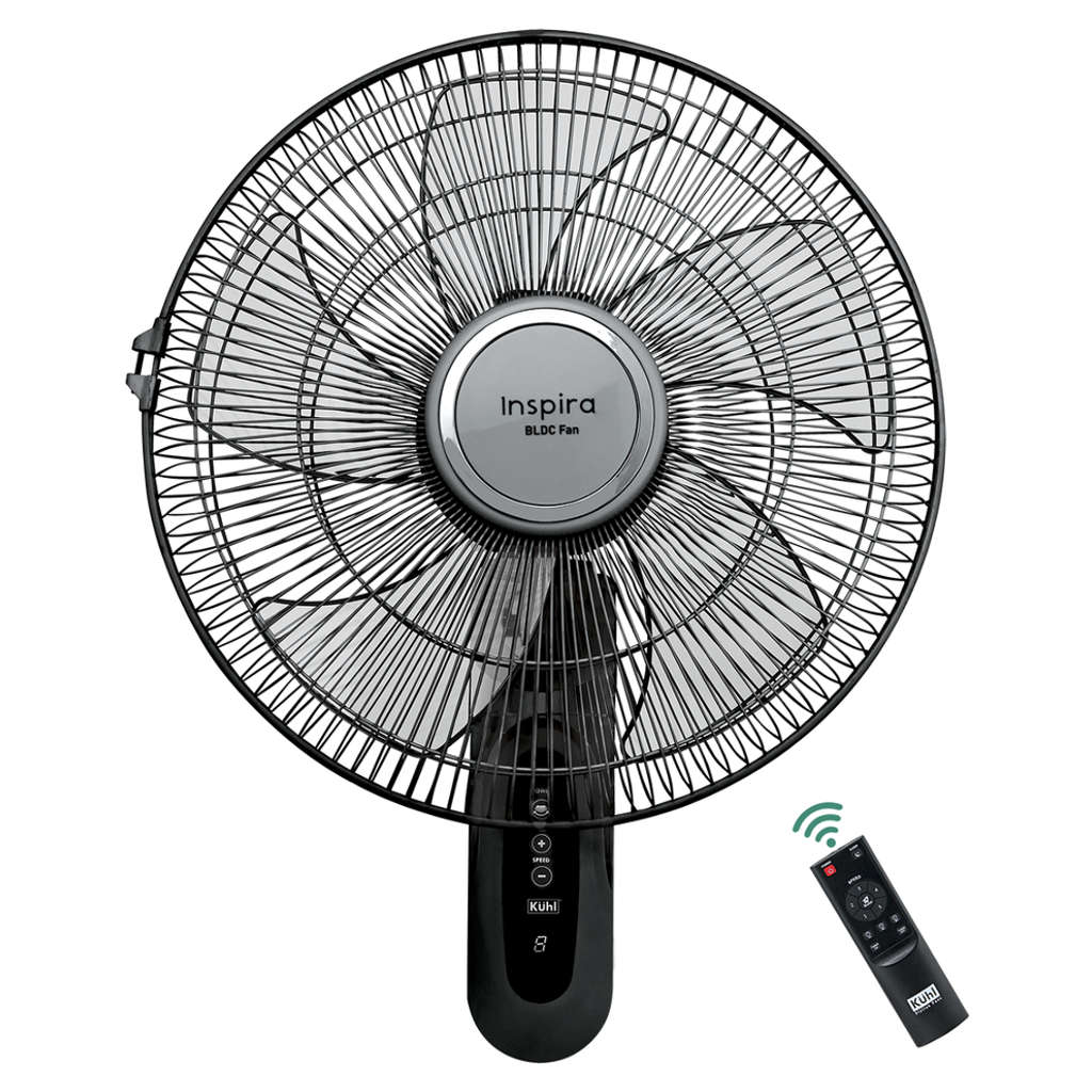 Kuhl Inspira W1 BLDC Wall Fan With Remote 400 mm Black 