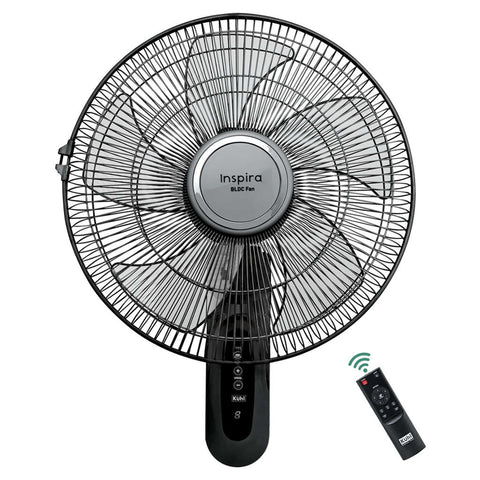 Kuhl Inspira W1 BLDC Wall Fan With Remote 400 mm Black 