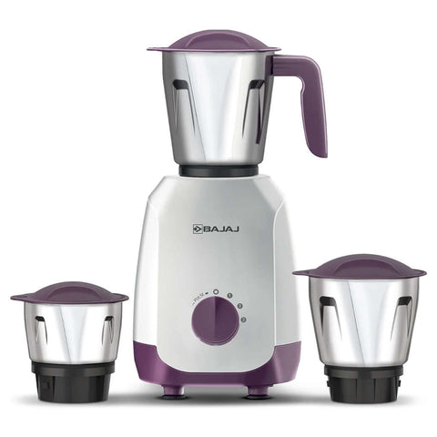 Bajaj Elegance Mixer Grinder 3 Jars 500 W White/Purple 