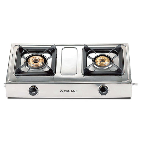 Bajaj Popular Eco Stainless Steel Gas Stove 2 Burner 