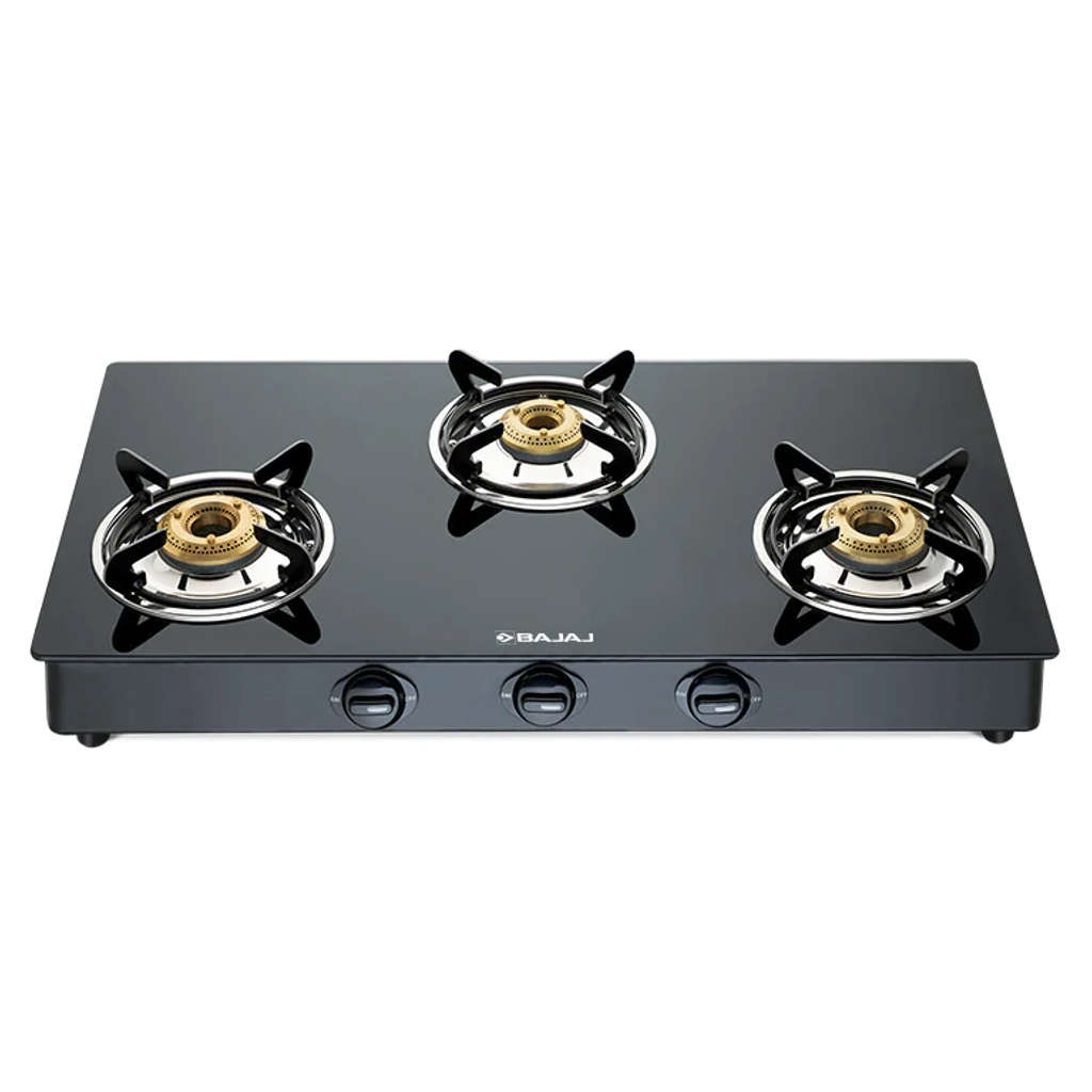 Bajaj GP6 Glass Top Gas Stove 3 Burner 