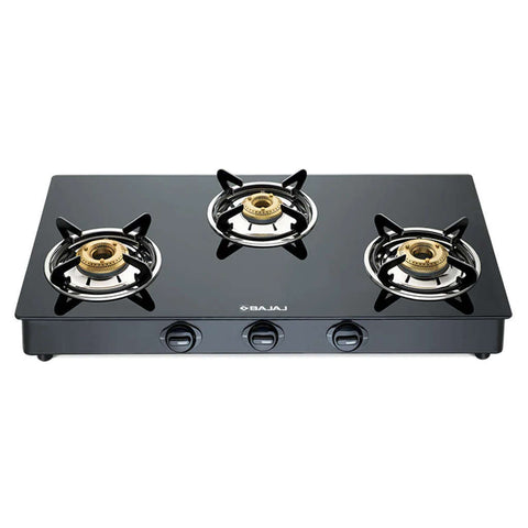 Bajaj GP6 Glass Top Gas Stove 3 Burner 