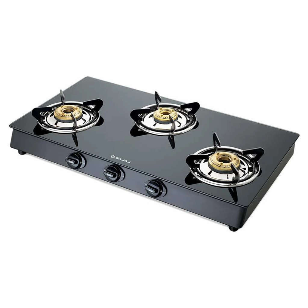 Bajaj GP6 Glass Top Gas Stove 3 Burner