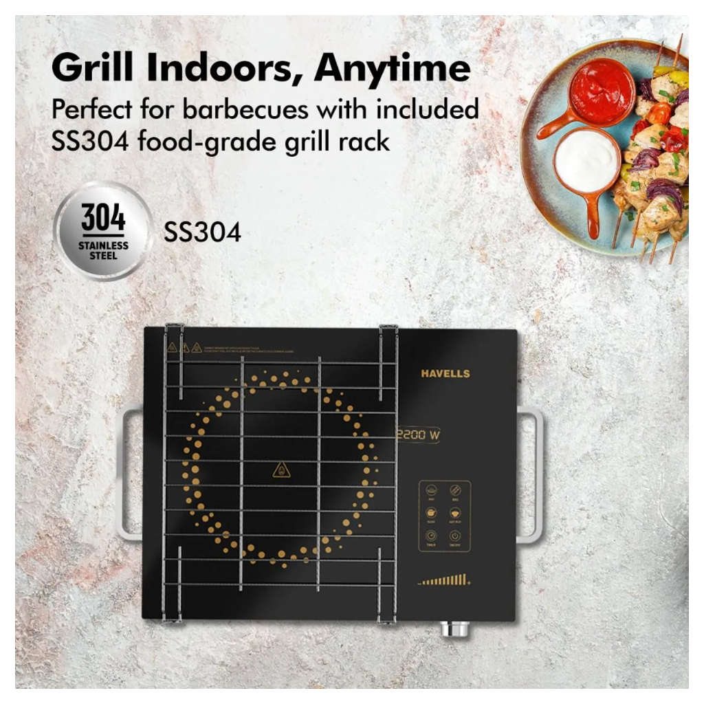 Havells Infrared Induction Cooktop 2200 W Black GHCICEUK220