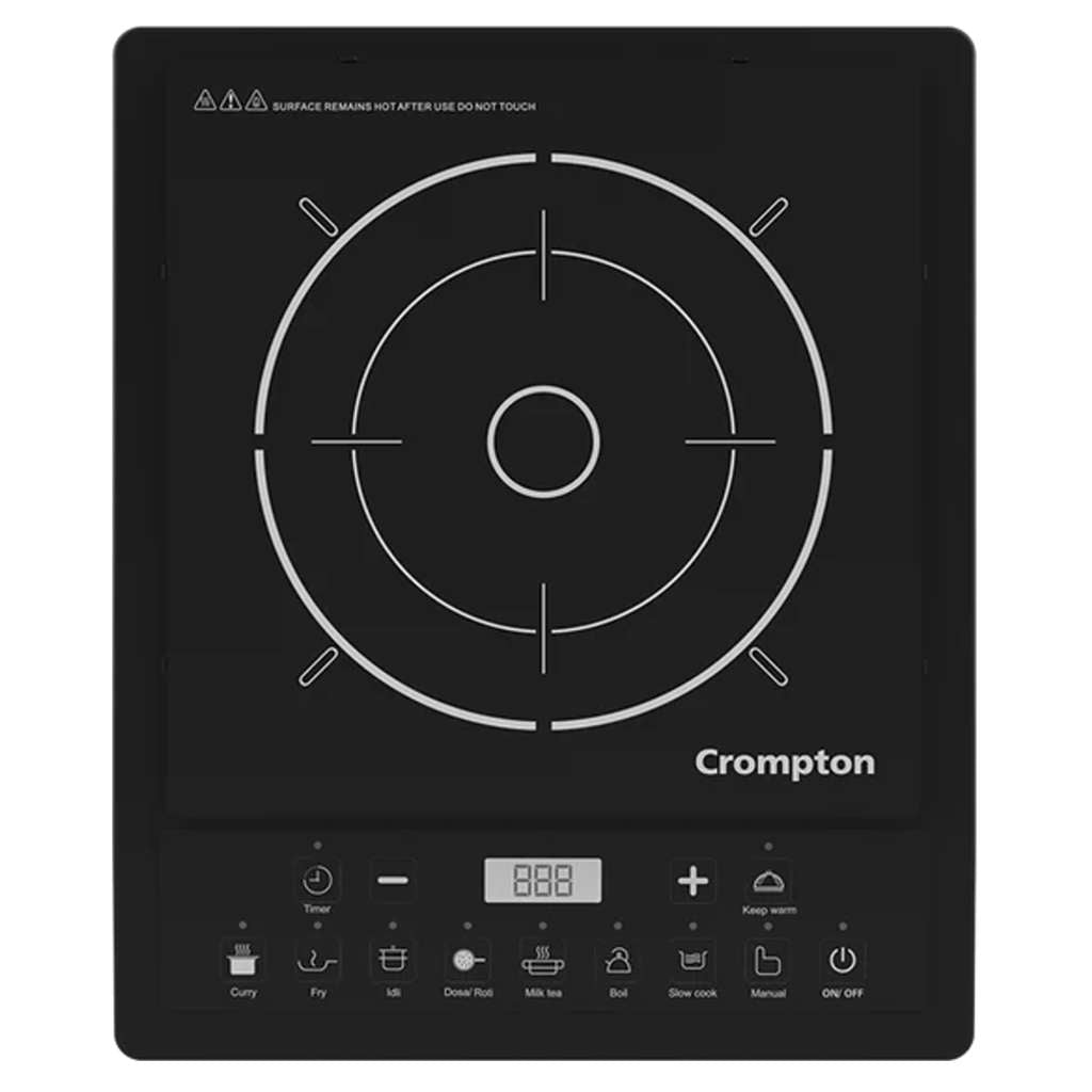 Crompton Instaserve Induction Cooktop 1600W 7 One Touch Cook Menus 
