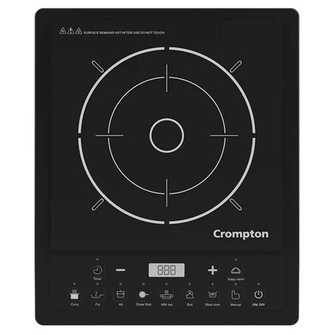 Crompton Instaserve Induction Cooktop 1600W 7 One Touch Cook Menus 
