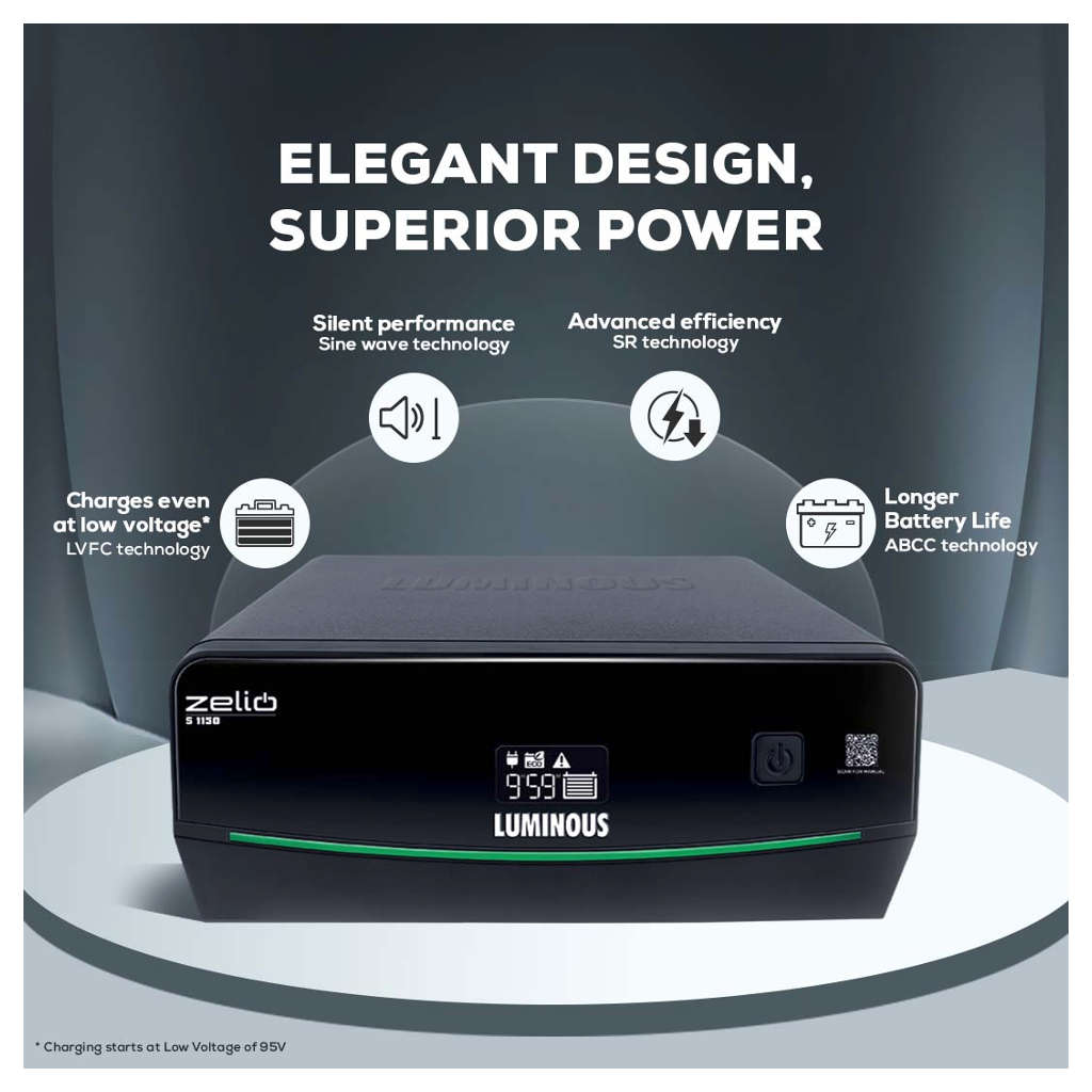 Luminous Sine Wave Zelio S 1150 Inverter 900VA