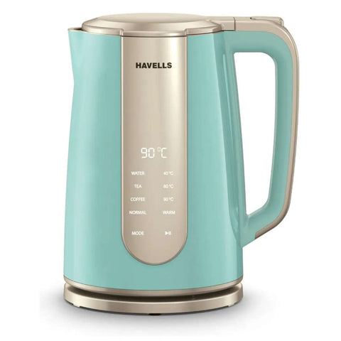 Havells Craft Electric Kettle 1.5 Litre Blue & Gold GHBKTBCB160 