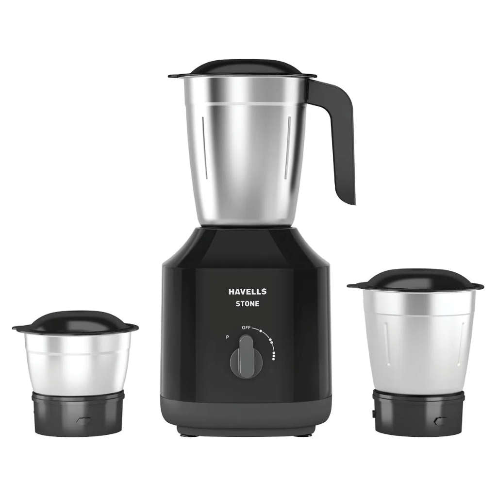 Havells Stone Mixer Grinder 3 Jar 500 W Black GHFMGBGK050 