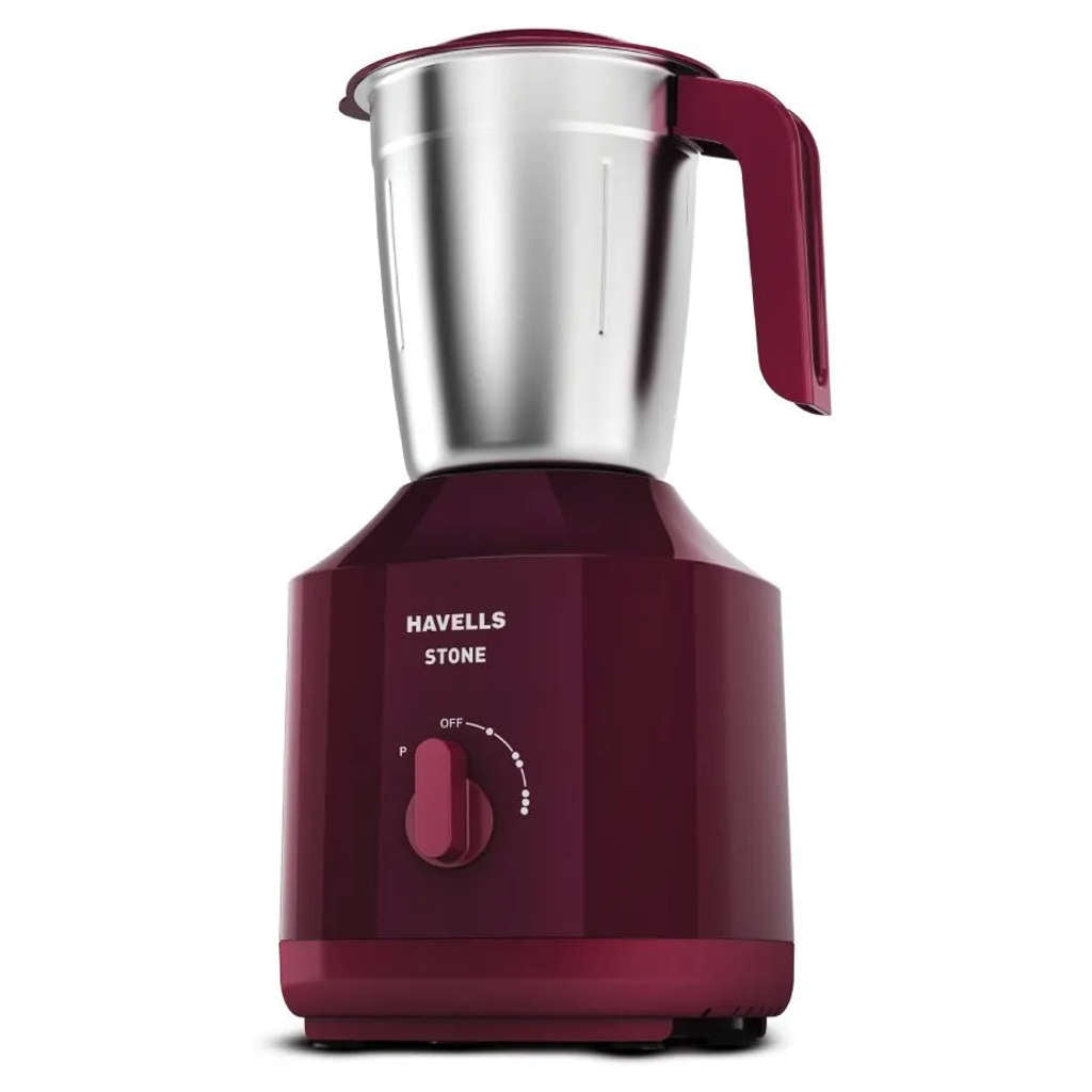 Havells Stone Mixer Grinder 3 Jar 500 W Red GHFMGBGR050