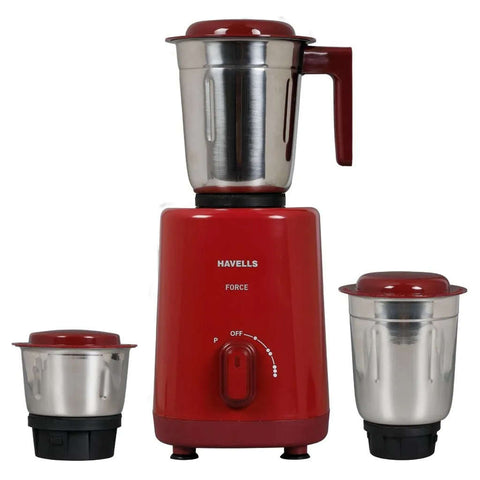 Havells Force Mixer Grinder 3 Jar 500 W Red GHFMGFYR050 
