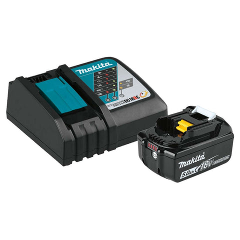 Makita 18V LXT Lithium Ion Battery And Charger Starter Pack 5.0Ah BL1850BDC1 Suitable For DVC660Z 