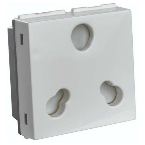 Lisha S7 2 in 1 Raised Socket With Safety Shutter 25A White 7048 
