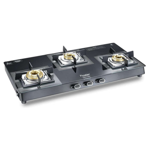 Prestige Vectra Glass Top Gas Stove 3 Burner 40590 
