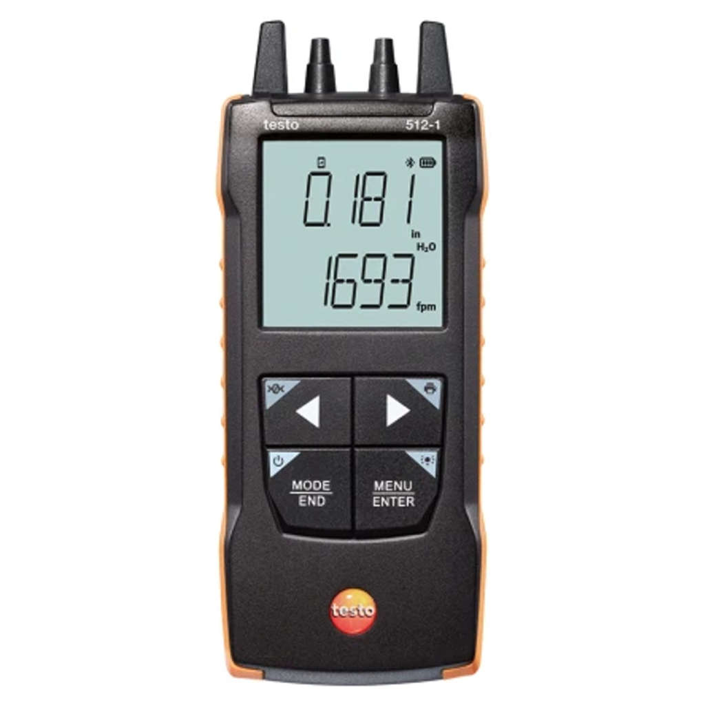 Testo Digital Differential Pressure Measuring Instrument With App Connection 512-1 