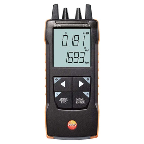 Testo Digital Differential Pressure Measuring Instrument With App Connection 512-1 