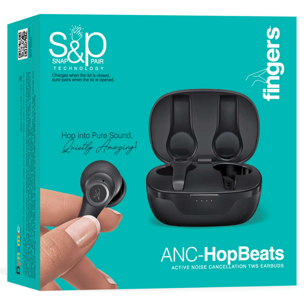 Fingers ANC-HopBeats True Wireless Earbuds Rich Black